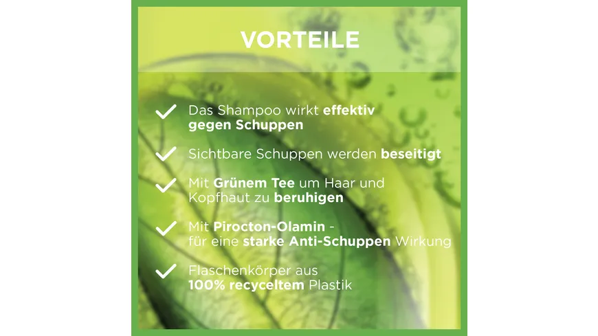 Garnier Fructis Shampoo Anti Schuppen Grüner Tee&Zink Pyrition 300 ml