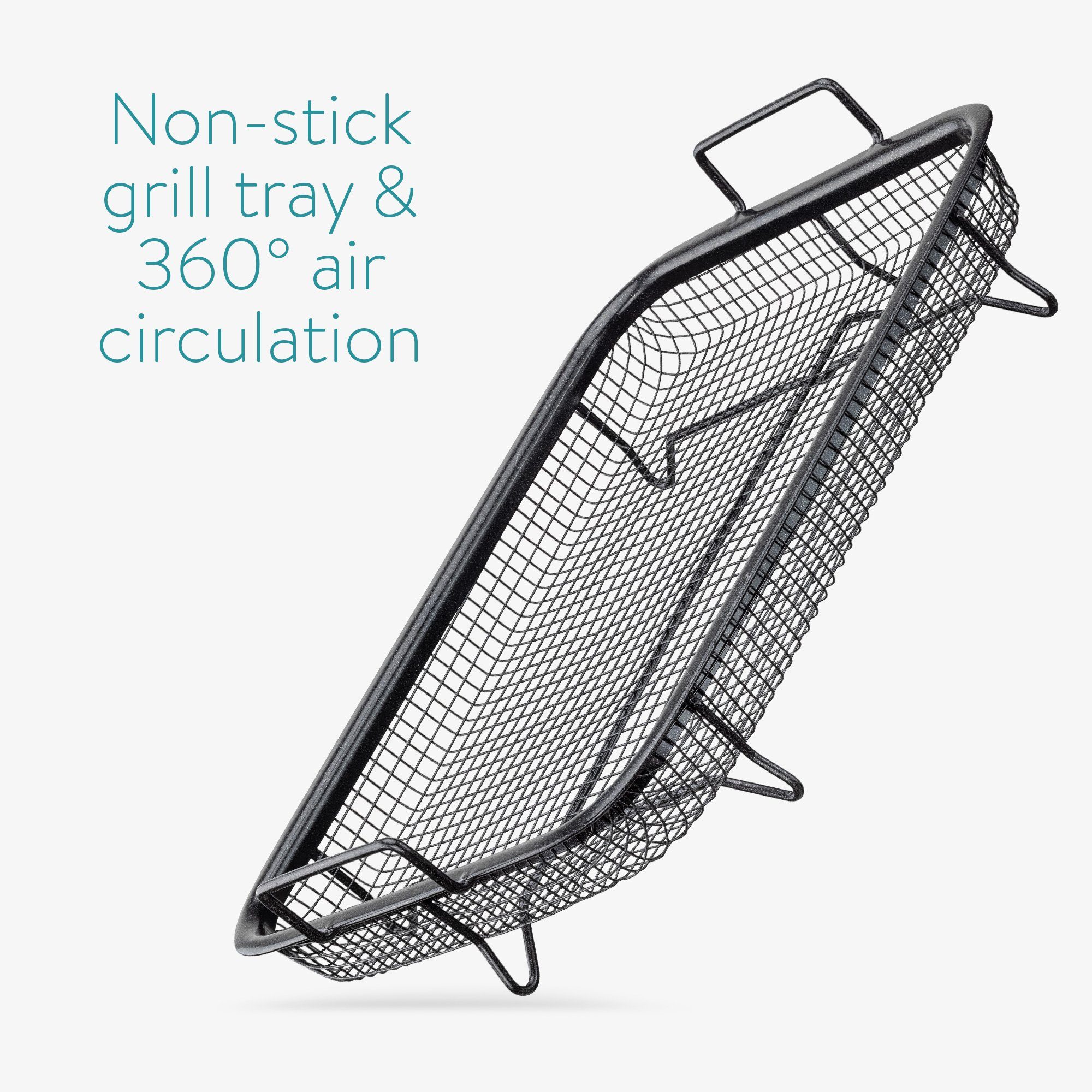 Navaris Backblech Grillkorb Gitter für Backofen - 32x22,5cm - Antihaftbeschichtung, Edelstahl