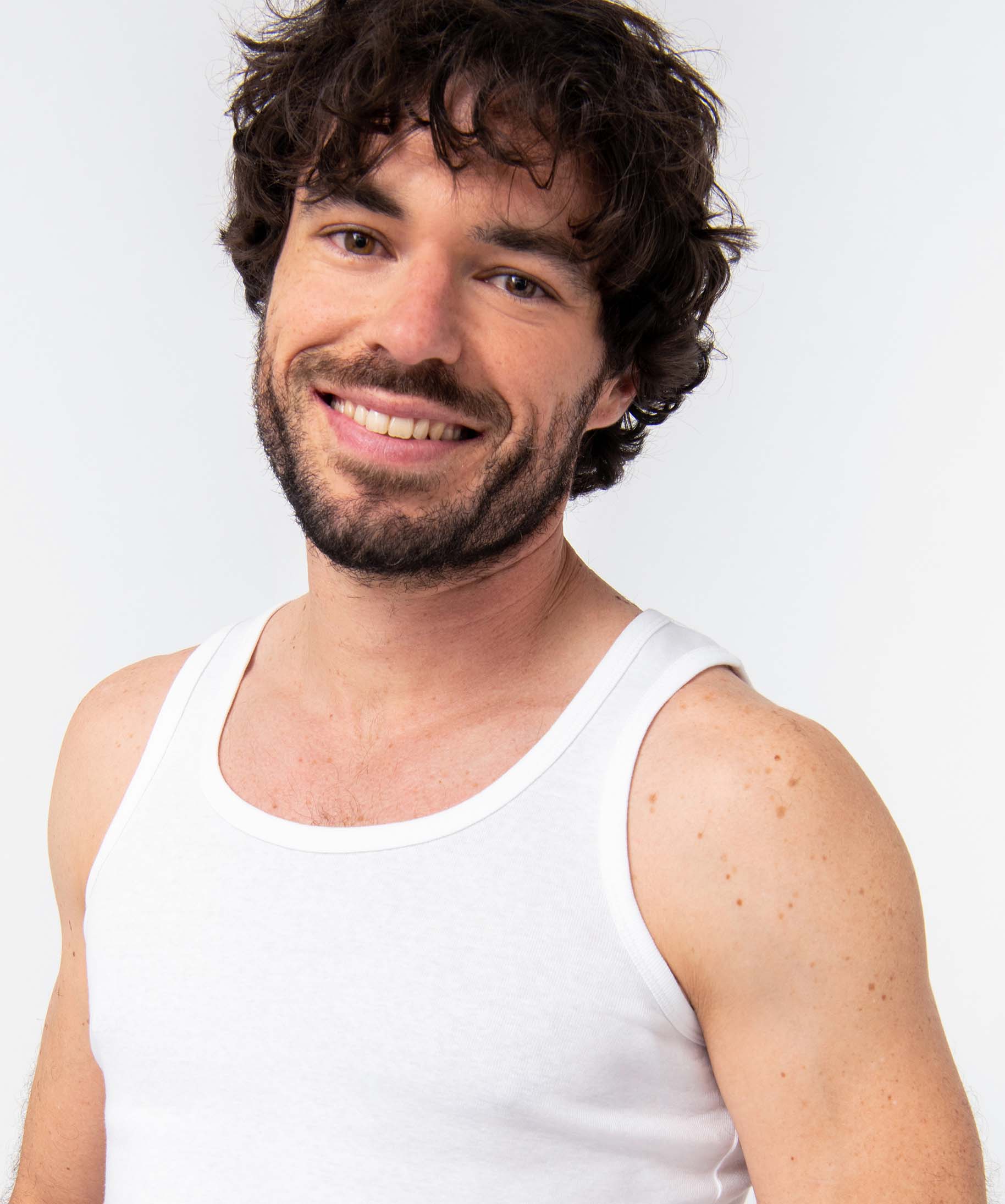 Débardeur homme à col rond en coton biologique (lot de 2) blanc | GEMO