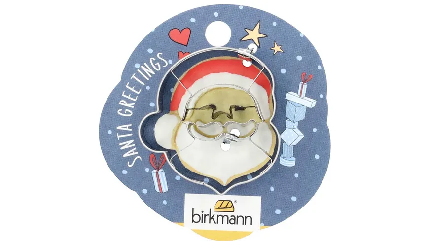 RBV BIRKMANN Ausstechform Weihnachtsmann Gesicht 7,3cm