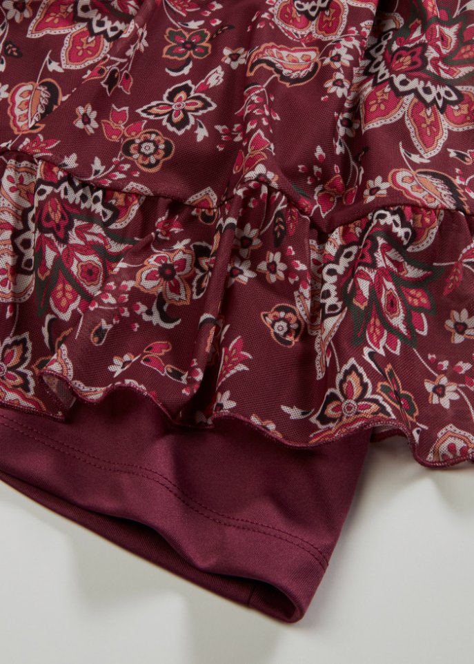 Netz-Shirtbluse, gefüttert