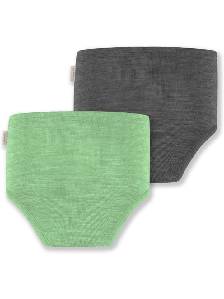 Normani Outdoor Sports 2er Pack Baby Merino Windelhose Tokoroa in Anthrazit/Grün günstig kaufen