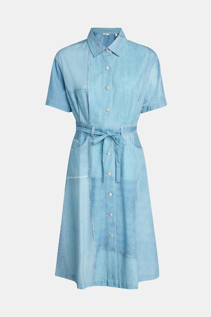 Bedrucktes Denim Not Denim Hemdblusenkleid