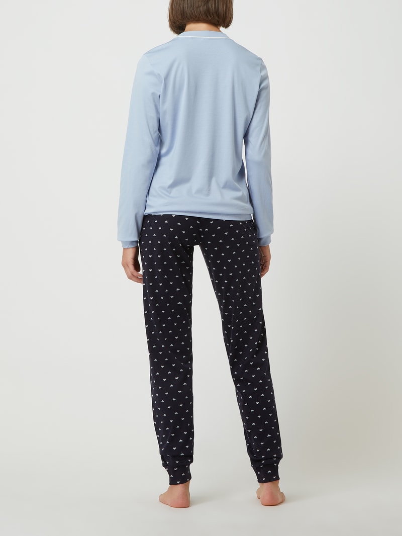 Pyjama aus Baumwolle in marineblau