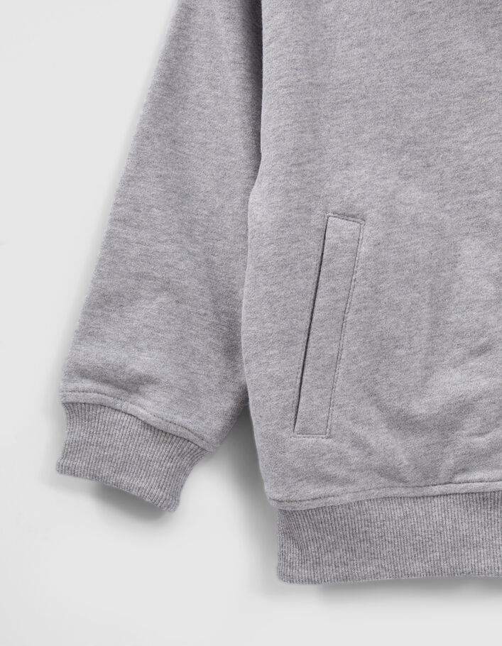 Cardigan réversible gris et kaki à capuche garçon