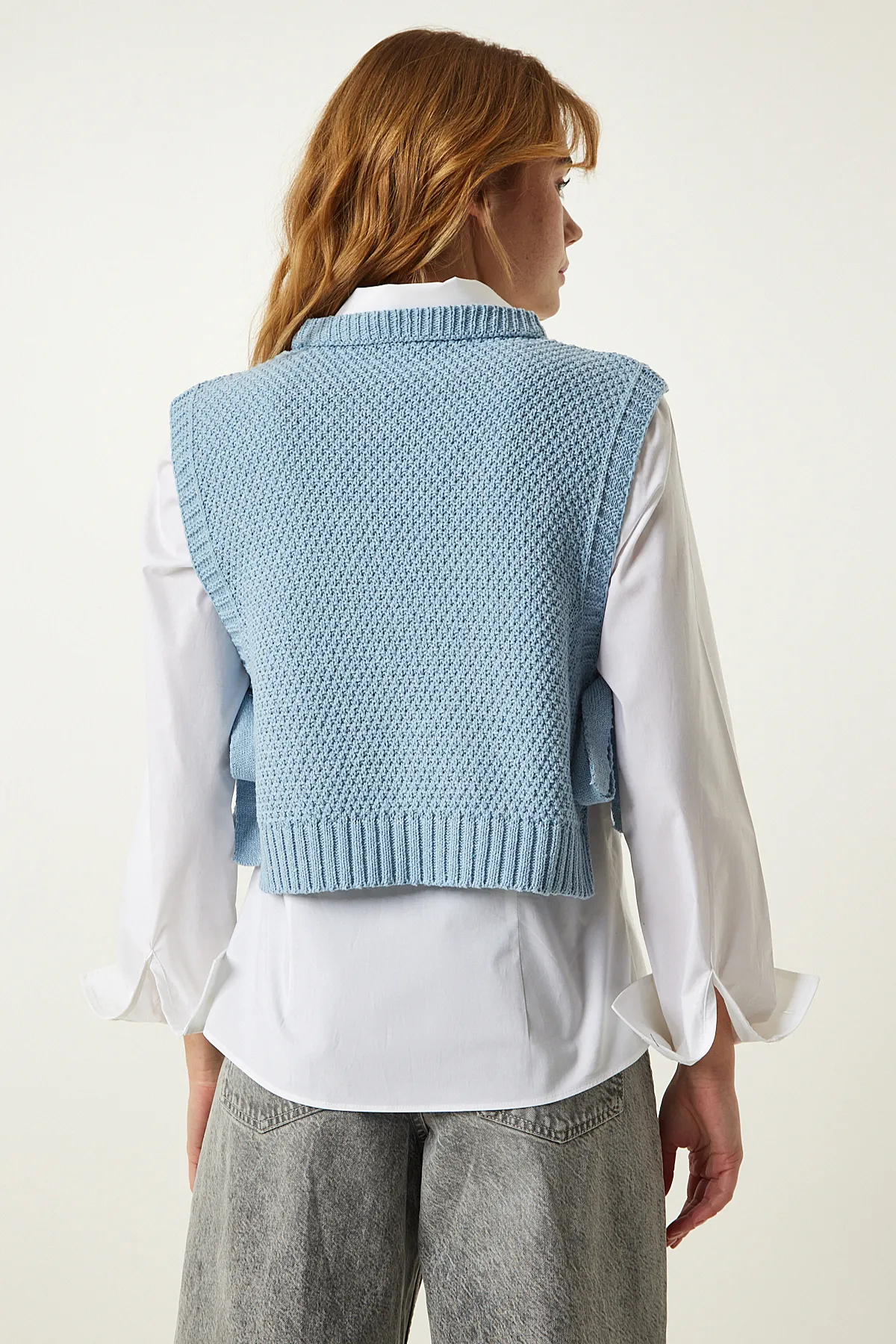 Happiness İstanbul  Strickweste - Blau - Regular Fit