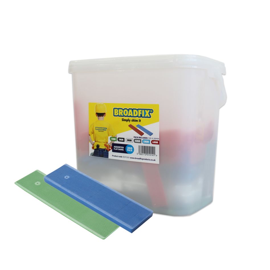 BROADFIX BSP300 Blandning av plana distanser, 300 stycken, 1-6 mm, 50 stycken styck
