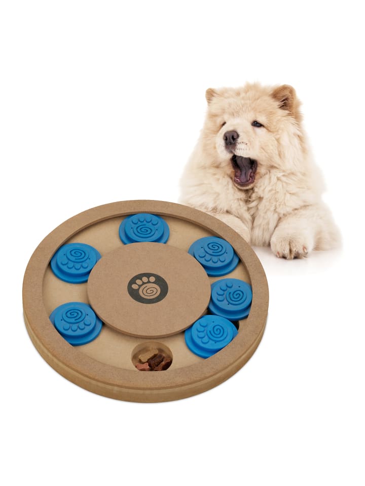relaxdays Hunde-Intelligenzspielzeug in Natur/ Blau günstig kaufen onesize
