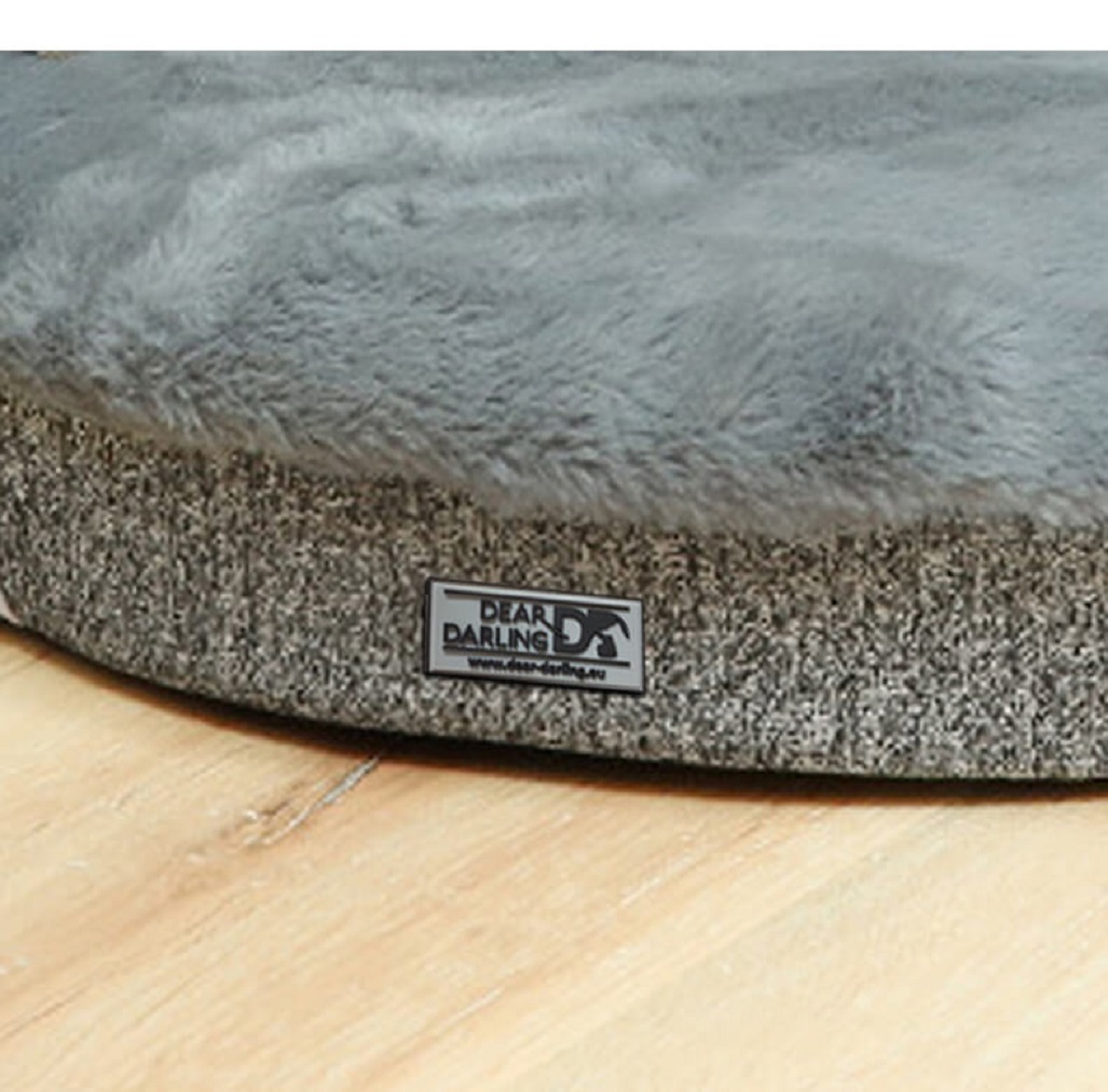 trends4cents DEAR DARLING DD-02APL Orthopädisches Luxus Hundebett Katzenkorb Apricot Gr. L 80x80cm mit Memory Schaum