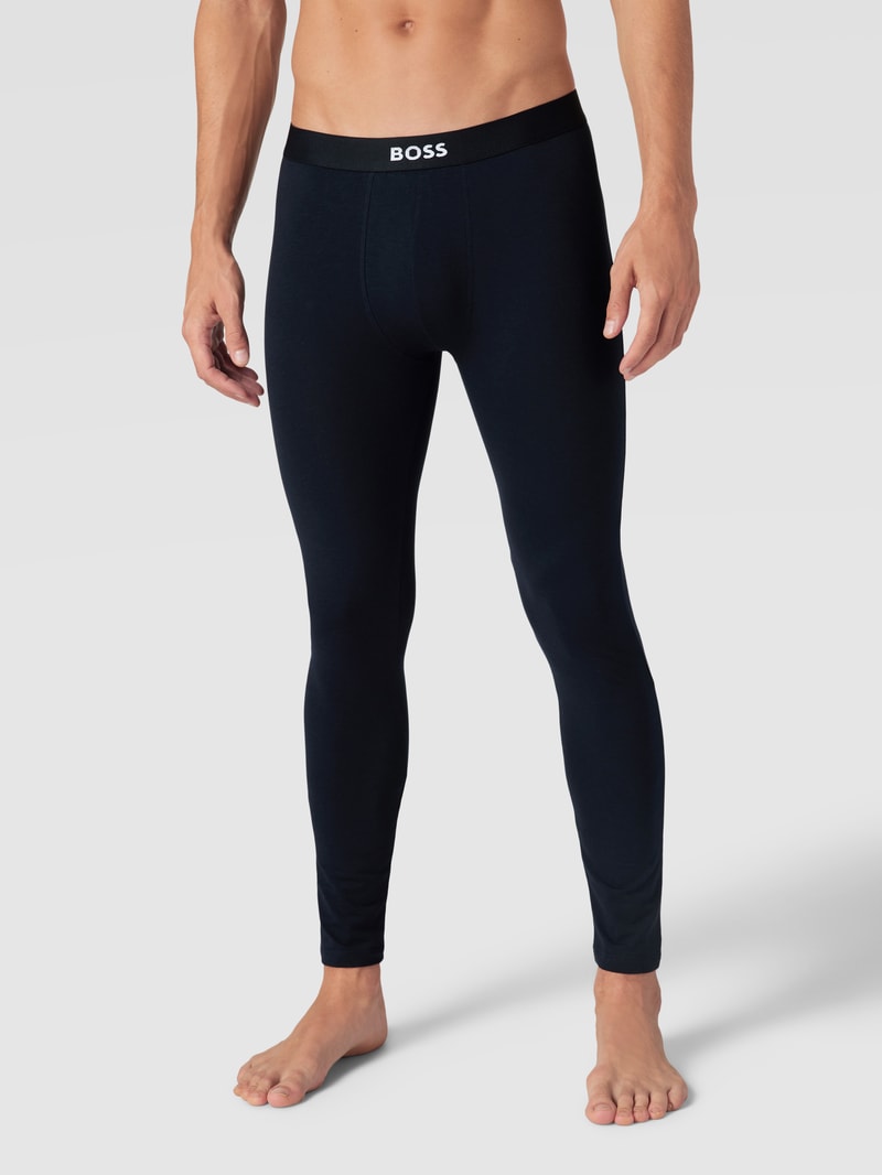 Pyjama-Hose mit Label-Detail Modell 'Infinity' in dunkelblau