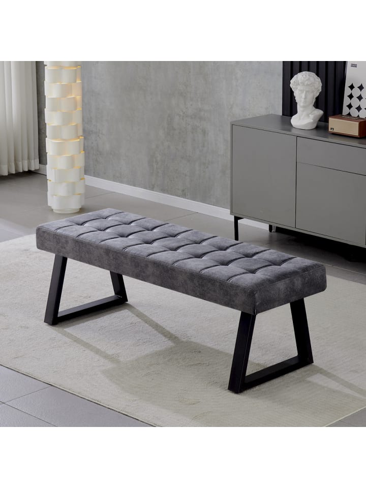 B&D Home Sitzbank DOLCE in Schwarz - (B)140 x (H)48 x (T)48 cm günstig kaufen 140 cm