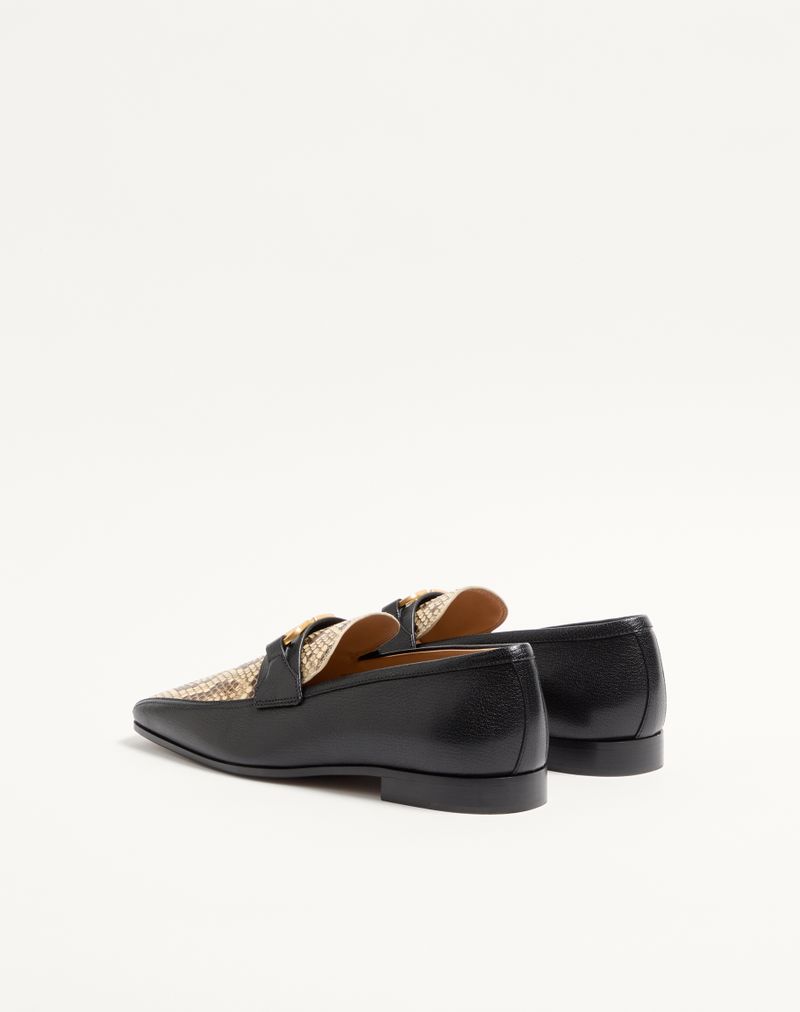 Mocassim VLogo Signature em couro Kid e Python
