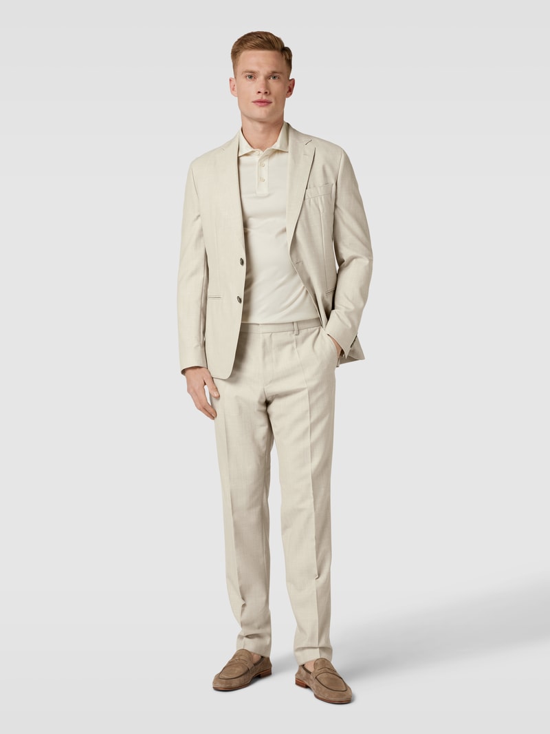 2-Knopf-Sakko mit Strukturmuster Modell 'Huge' in beige