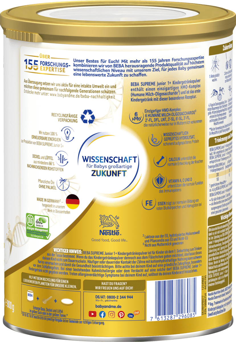 Kindermilch Supreme Junior 1+, ab 1 Jahr, 800 g