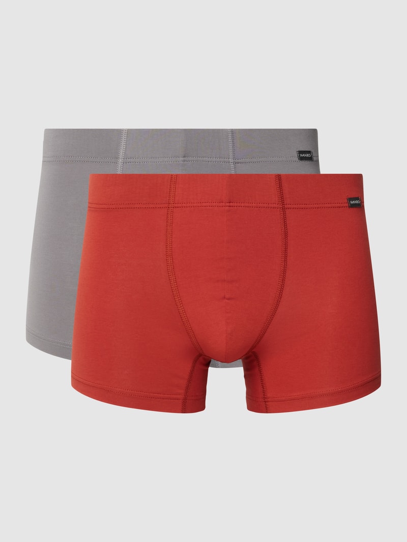 Trunks mit Label-Applikation im 2er-Set in dunkelrot
