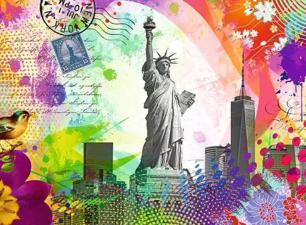 Puzzle 500 Teile - Postkarte aus New York