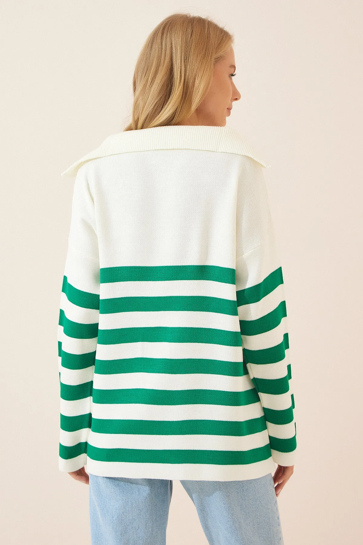 Happiness İstanbul  Pullover - Grün - Oversized