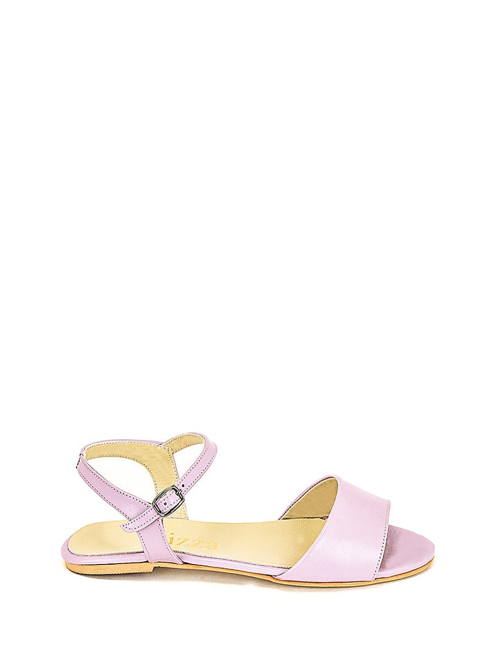 Lizza Shoes Leder-Sandalen in Flieder günstig kaufen