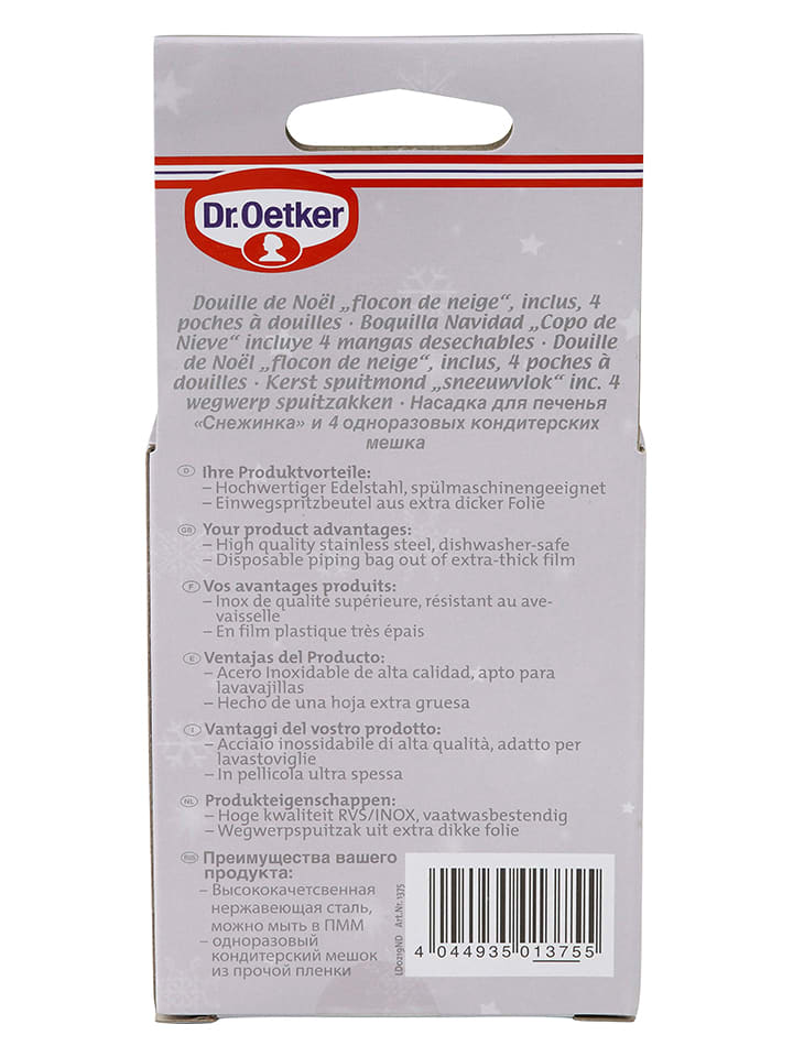 Dr. Oetker 2er-Set: Edelstahl-Spritztüllen 