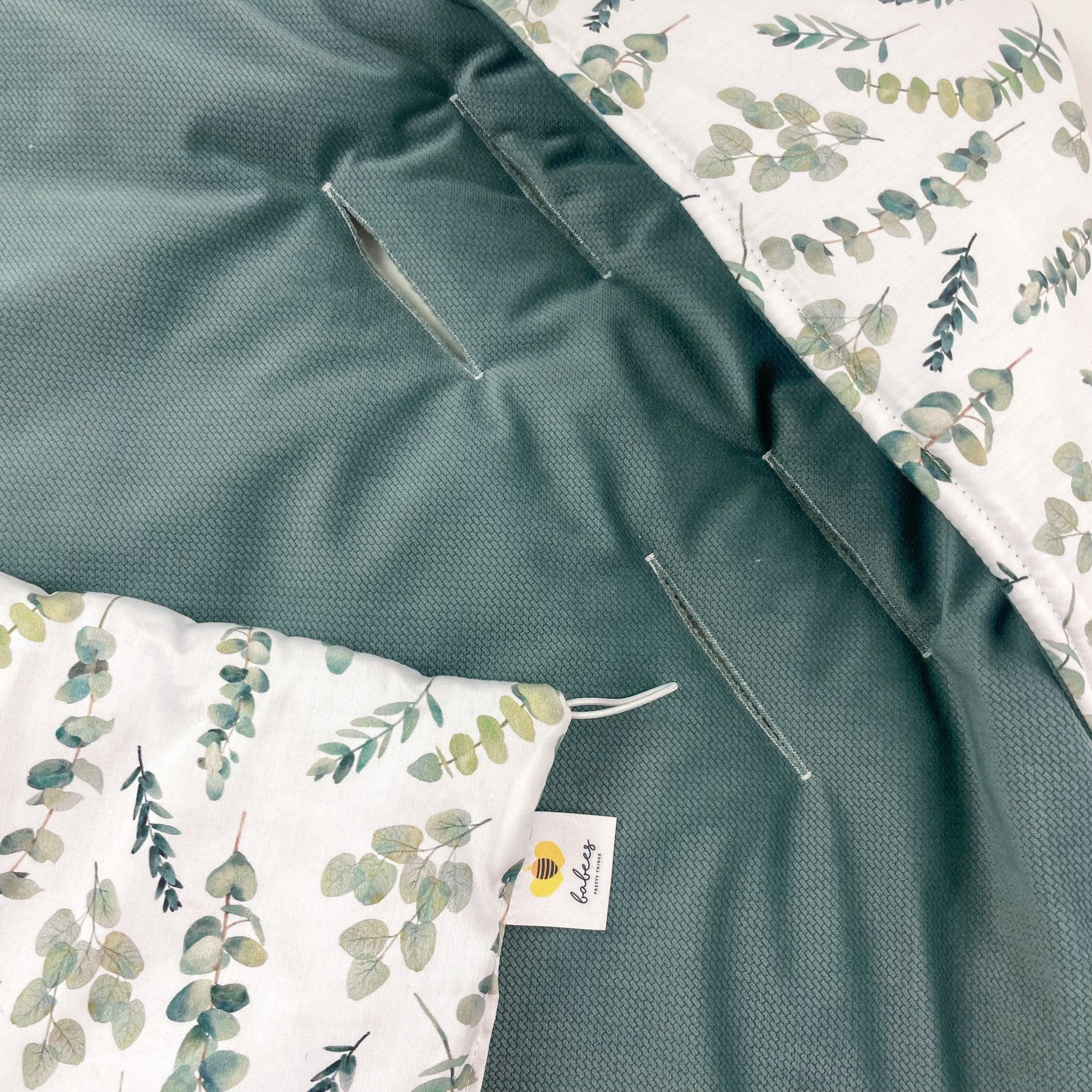 Einschlagdecke Babyschale Autositz mit Klettverschluss HERBST WINTER warm wattiert, BABEES