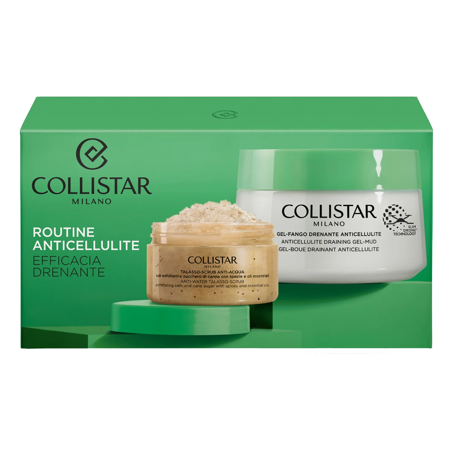 Body Set Anti-Cellulite Routine Draining Effectiveness - Body Set, Anti-Cellulite Body Gel, Anti-Cellulite Mud, Reshaping Mud, Exfoliating