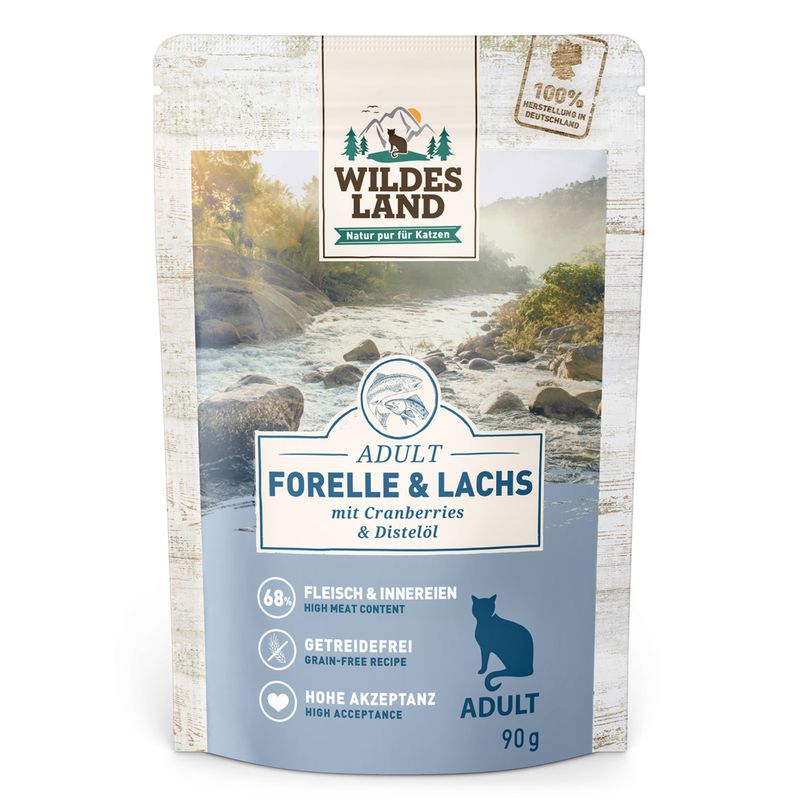 Sparpaket Wildes Land Adult Cat 24 x 90 g zu TOP-Preisen | bitiba