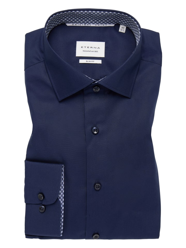 Eterna Hemd SLIM FIT in navy günstig kaufen 42
