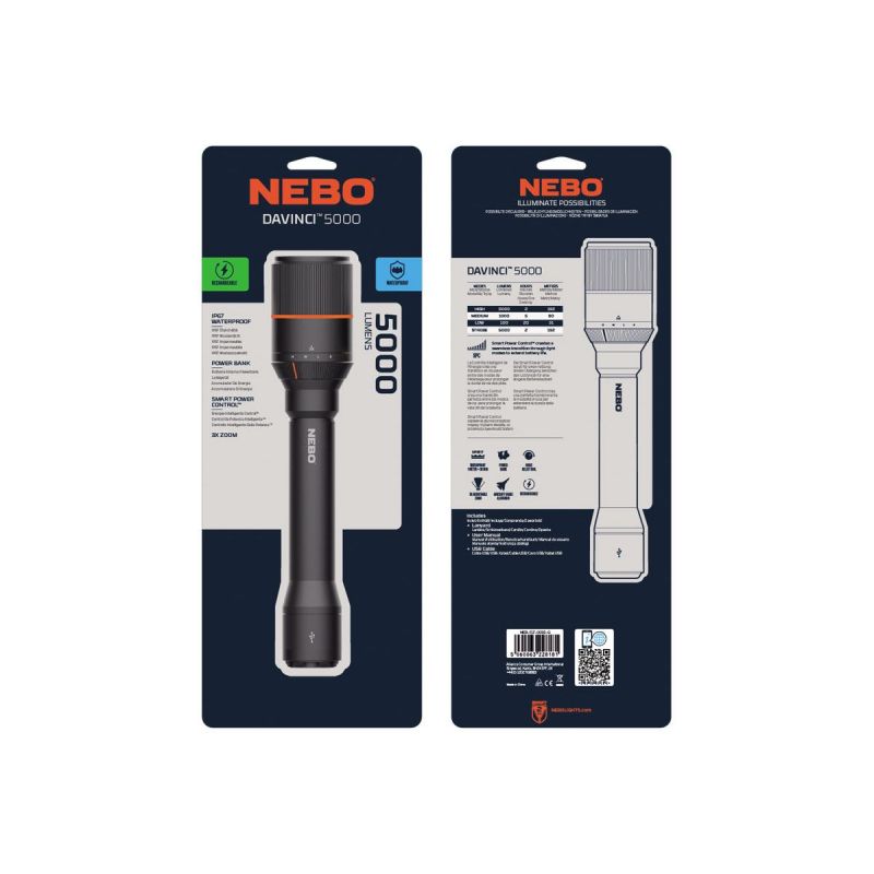 NEBO Davinci Wiederaufladbare 5000 Lumen LED FLT-0022