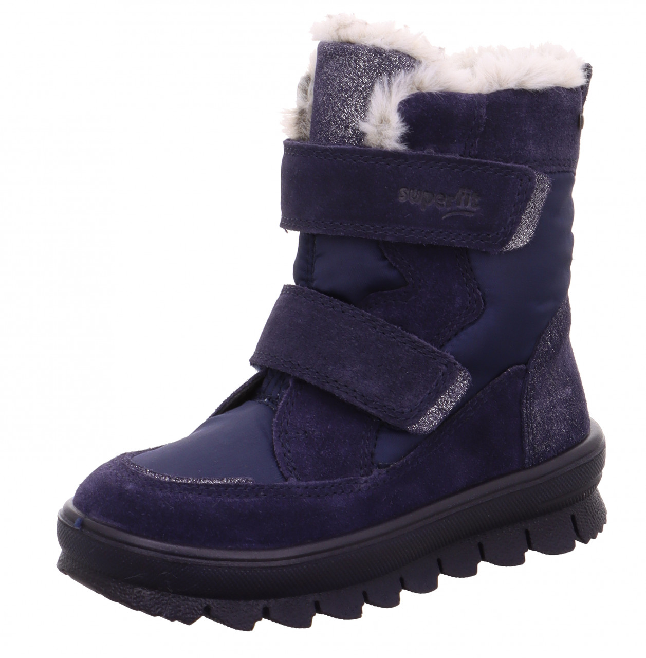 FLAVIA - Blau Boots mit Klettverschluss