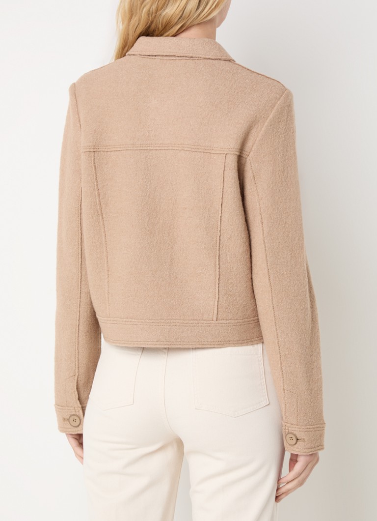 Jachetă-cămașă din amestec de lână cu buzunare la piept, de la Gerry Weber.