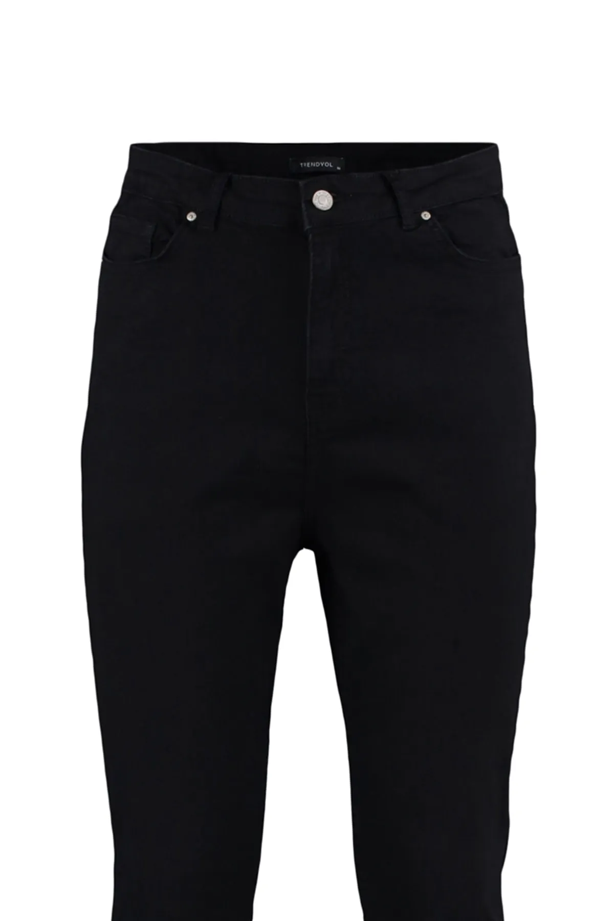 Trendyol Curve  Schwarze Skinny Jeans mit hoher Taille TBBAW23CJ00012