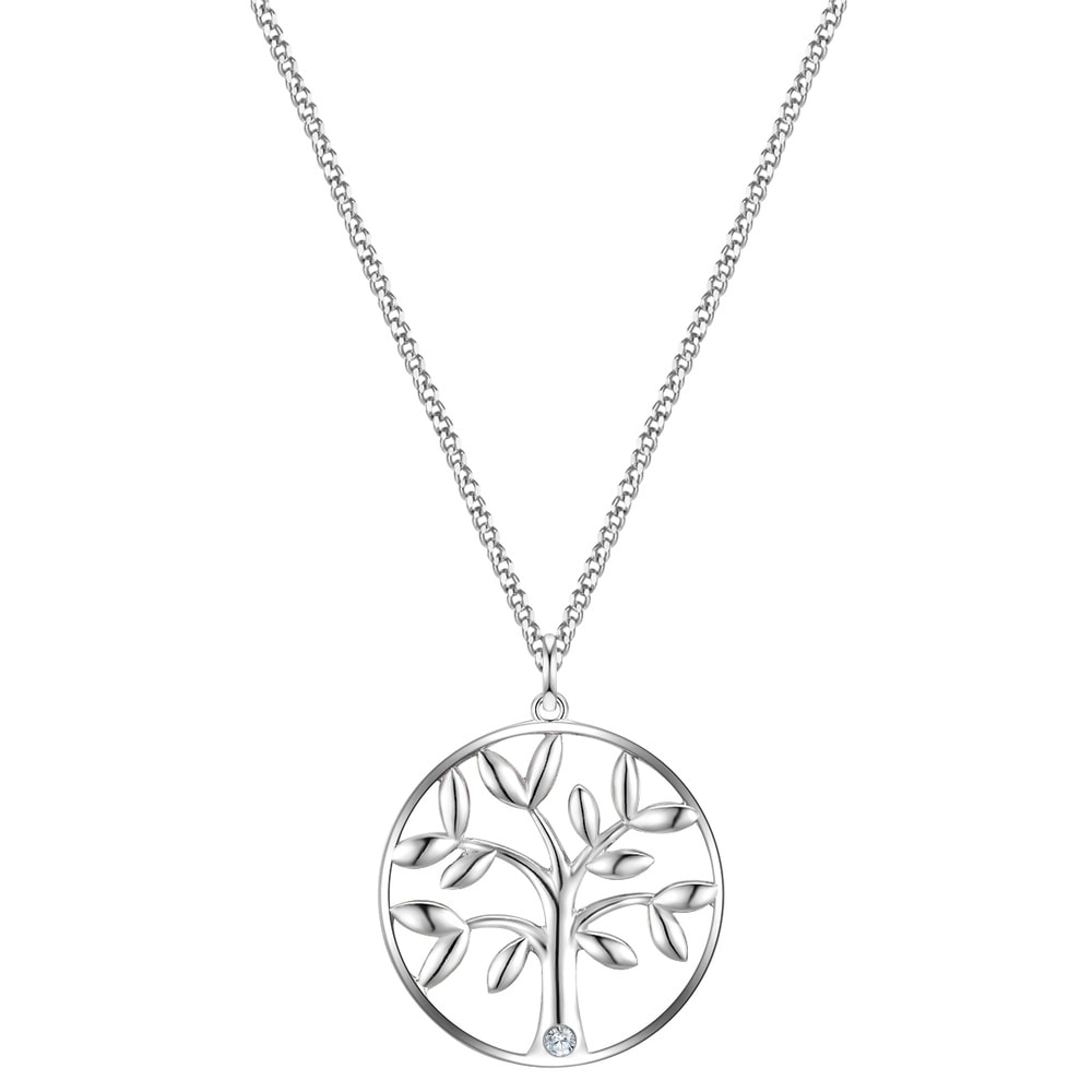Glanzstücke München Chaîne Arbre de vie Argent sterling Lab Grown Diamond en Argent collier