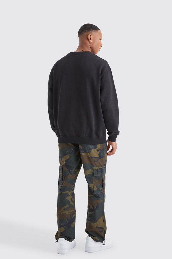 Camouflage Hose mit geradem Bein