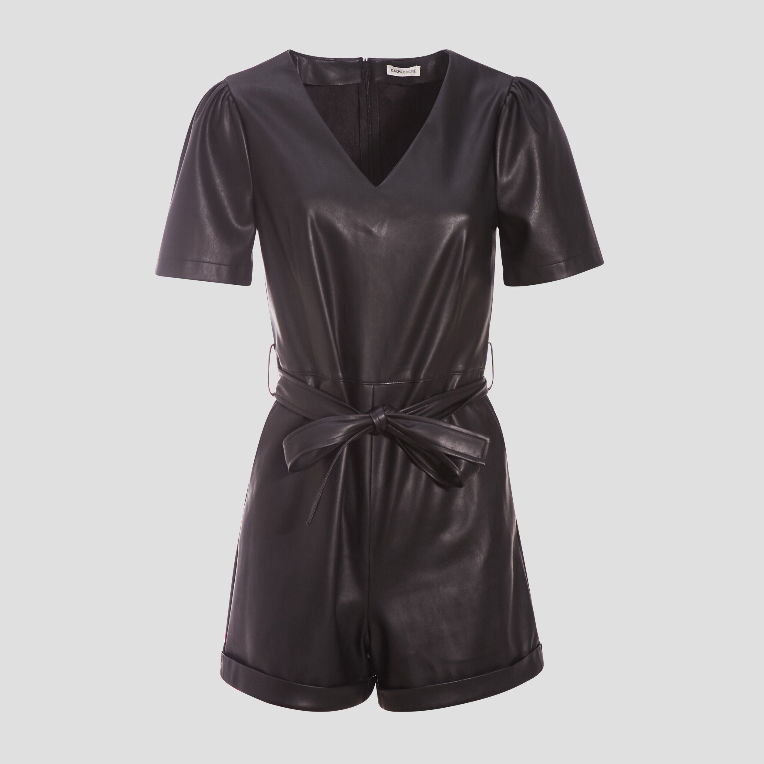 Combishort ceinturée noir femme | Cache Cache