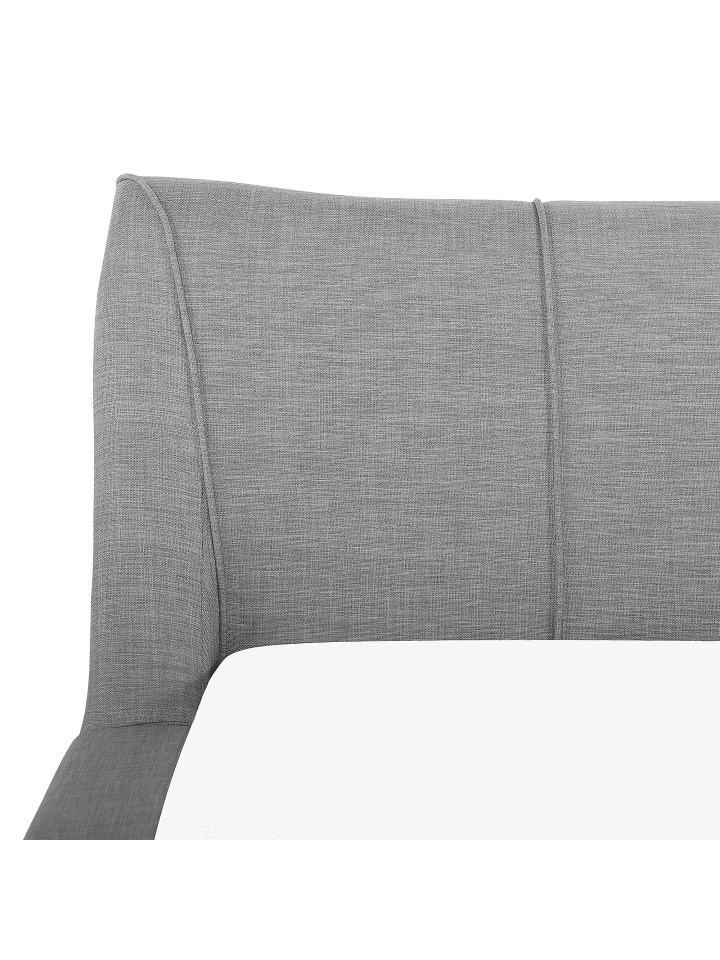 Beliani Doppelbett NANTES in Grau/Silber - (W) 168 x (H) 97 x (L) 237 cm günstig kaufen onesize