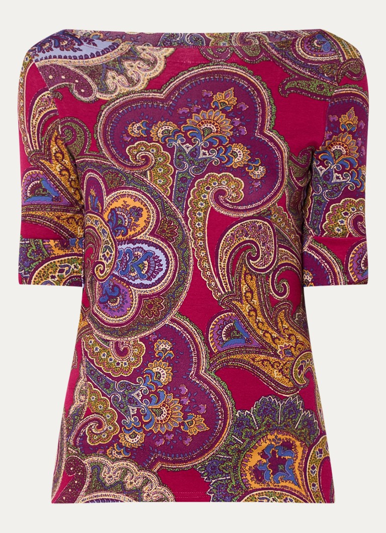 Ralph Lauren  Top met print en boothals