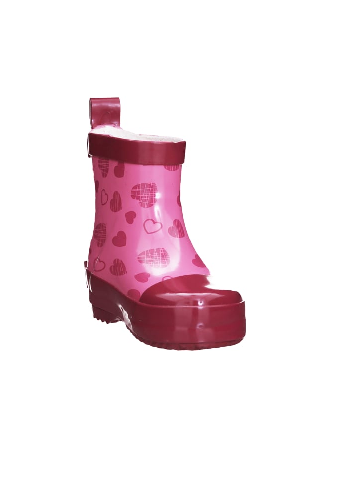 Playshoes Gummistiefel Halbschaft Herzchen in Pink günstig kaufen
