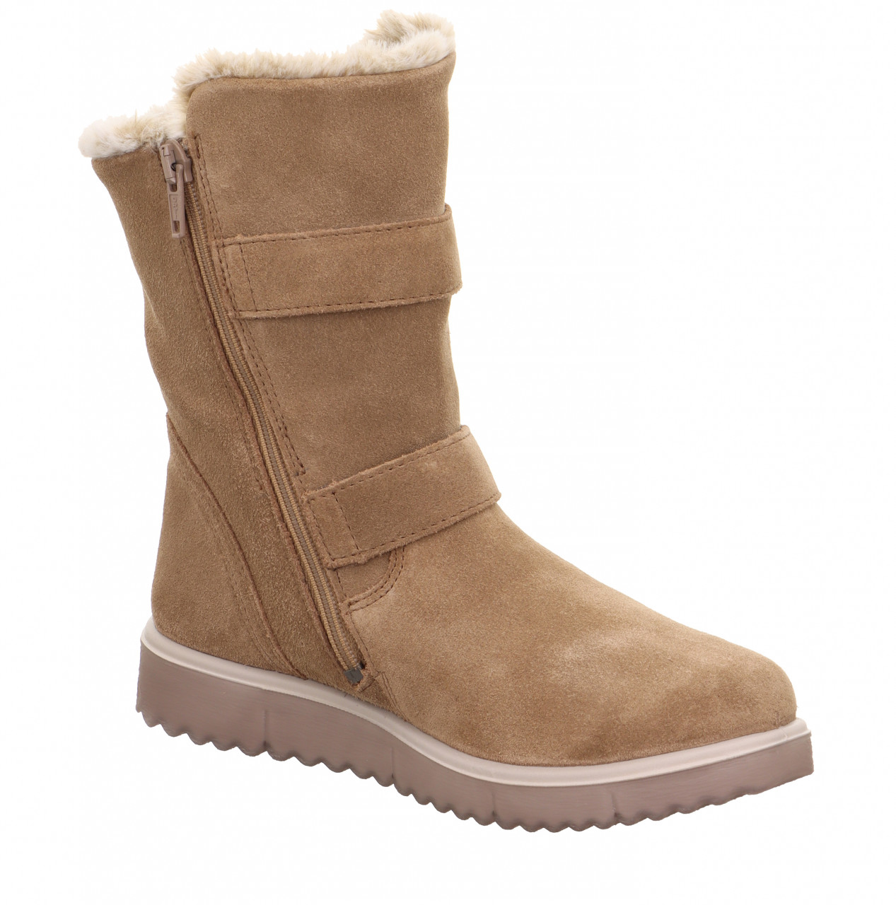 LORA - Braun Stiefel mit Reißverschluss
