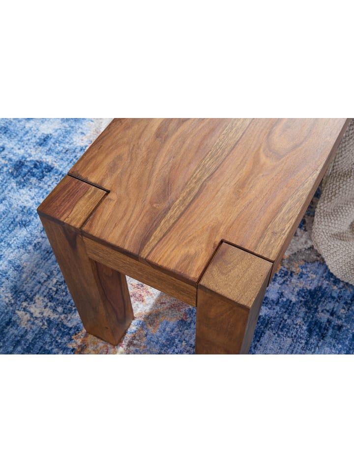KADIMA DESIGN Holzbank Sheesham | 140x45x35cm, Massiv, Landhaus in Braun günstig kaufen
