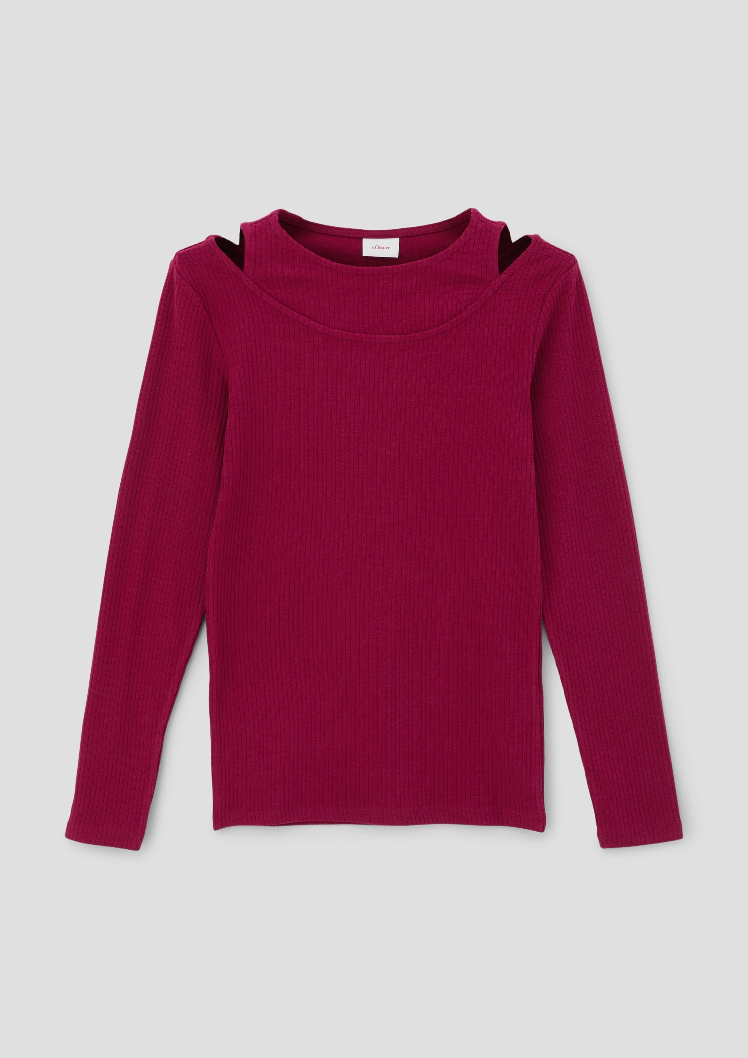 Geripptes Longsleeve mit 2-in1-Optik  2133774-4620