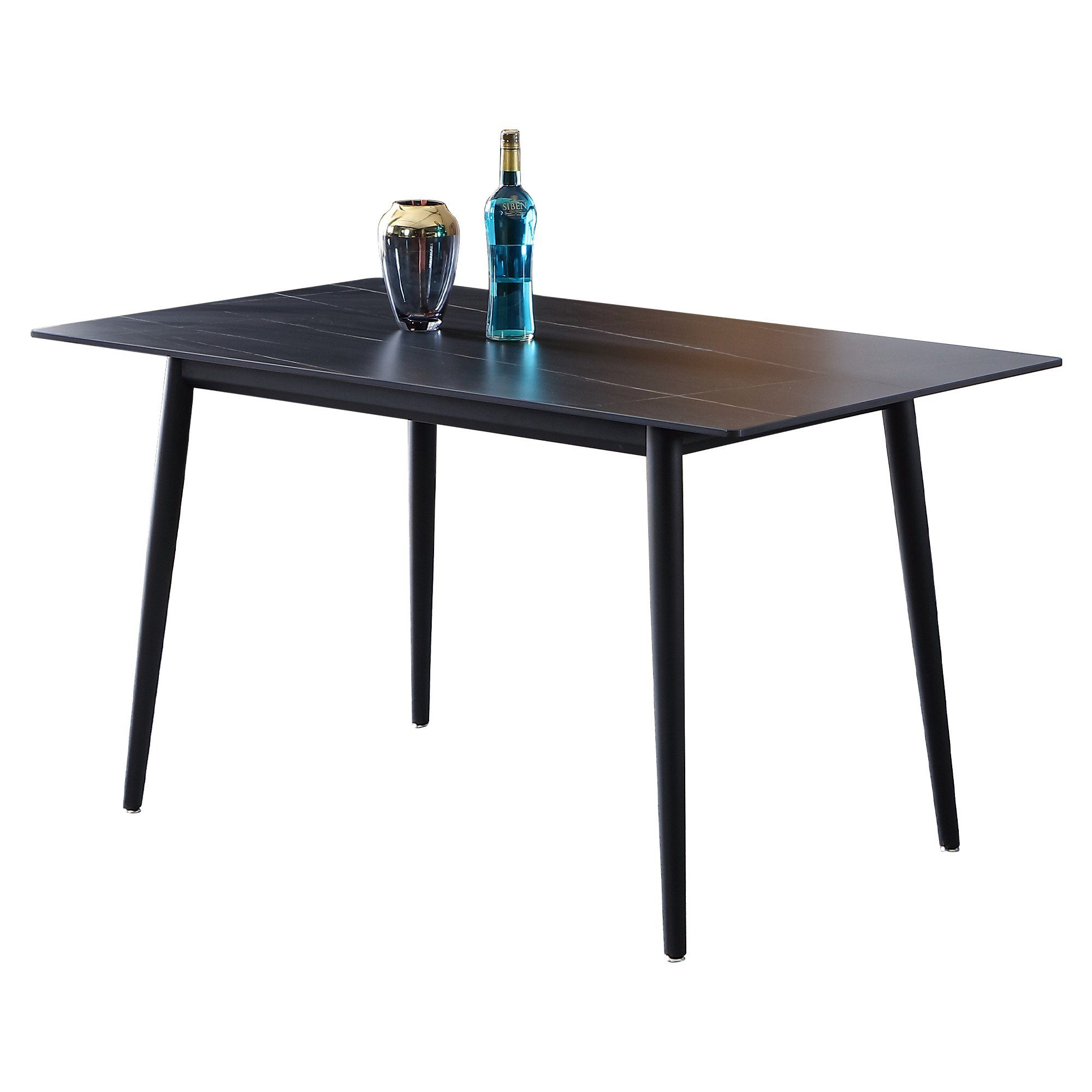 Jiexi Esstisch Moderne Schiefer Küchentisch für Home Küche Wohnzimmer Esszimmer