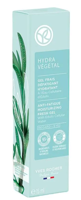 „Yves Rocher Hydra Vegetal“ drėkinamasis ir skaistinantis paakių gelis