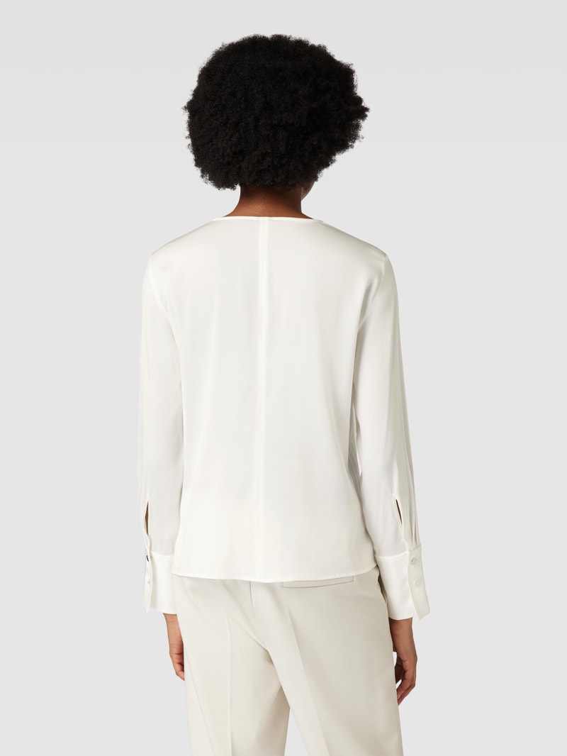 Bluse mit Raffungen Modell 'Bidinta' in offwhite