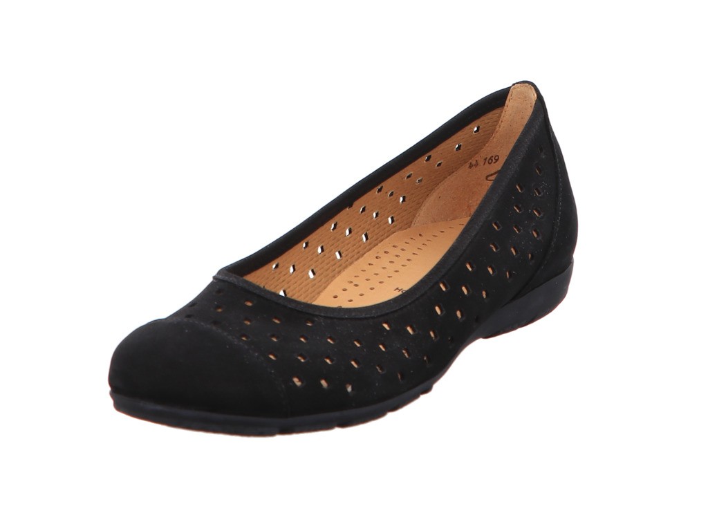 GABOR Ballerinas schwarz Gabor Fashion sportliche Ballerinas 44.1