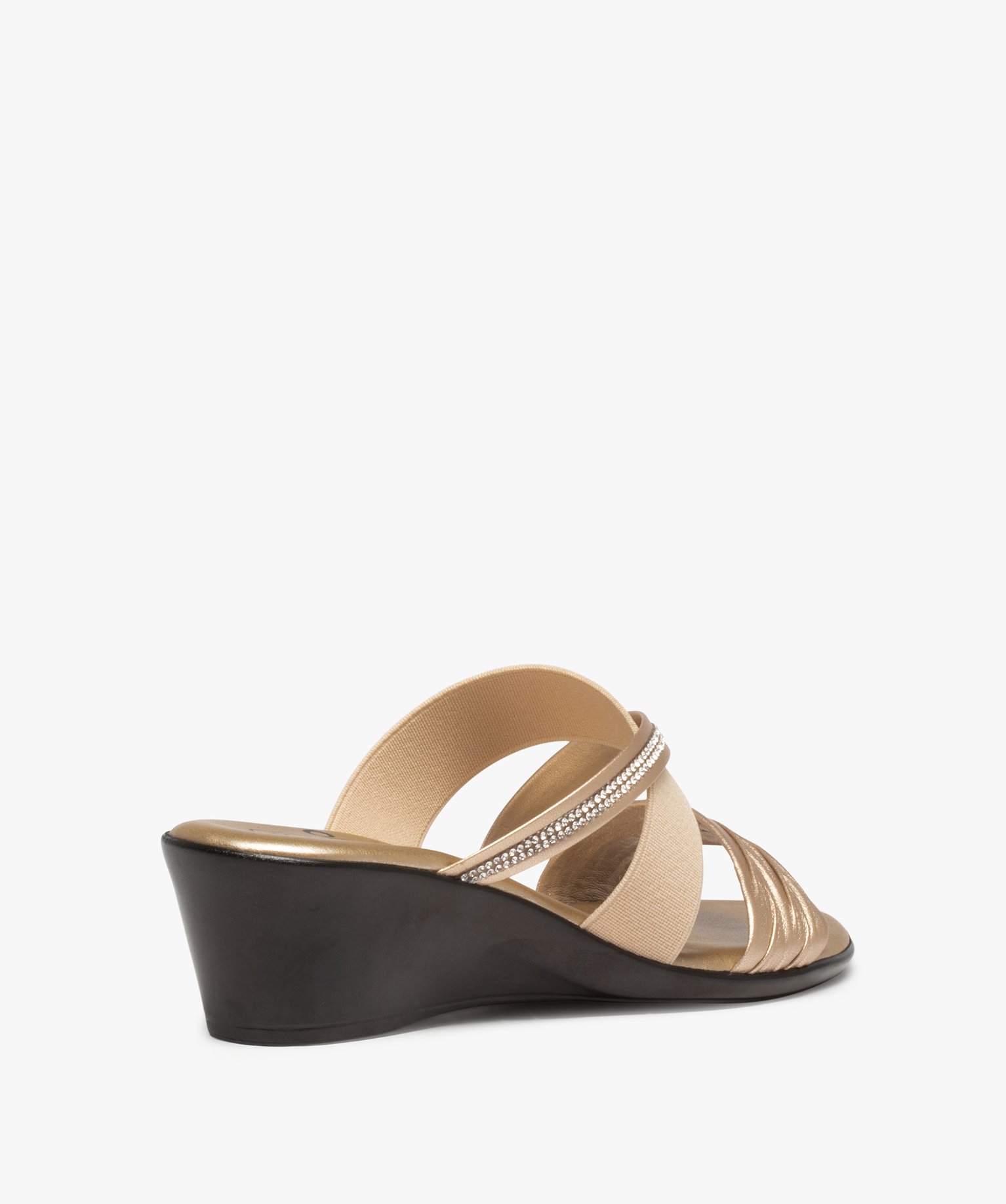 Sandale femme confort multi-brides forme mule or | GEMO