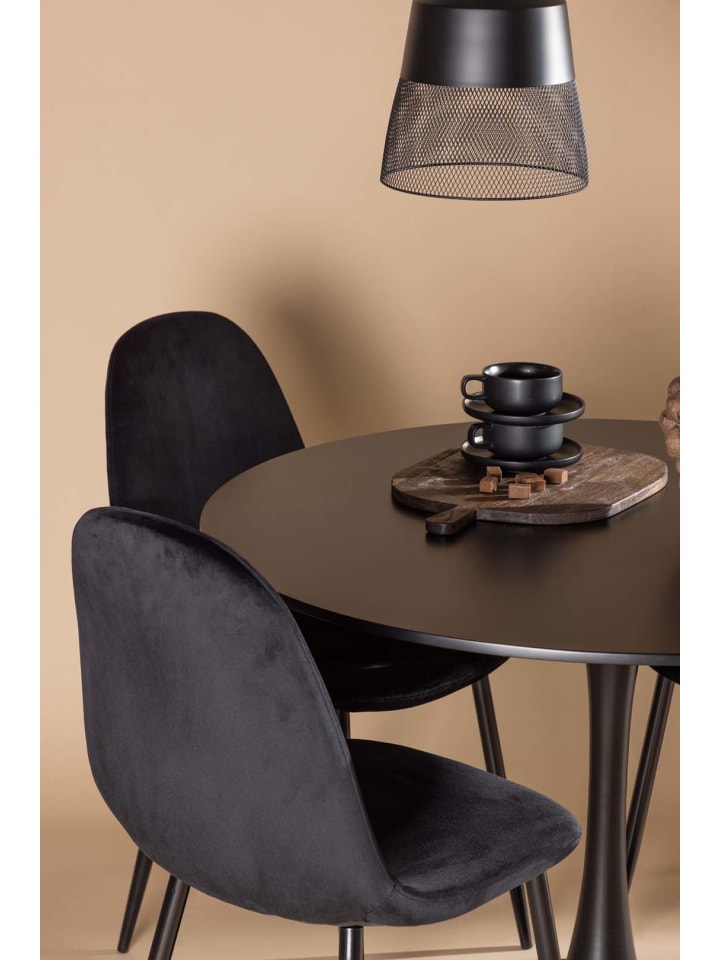 ebuy24 Essgruppe Glade 4 (5-teilig) Schwarz 100 x 100 cm günstig kaufen onesize