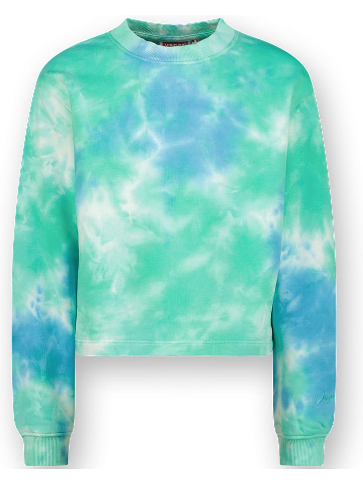 Vingino Sweatshirt in Grün/ Hellblau/ Weiß günstig kaufen