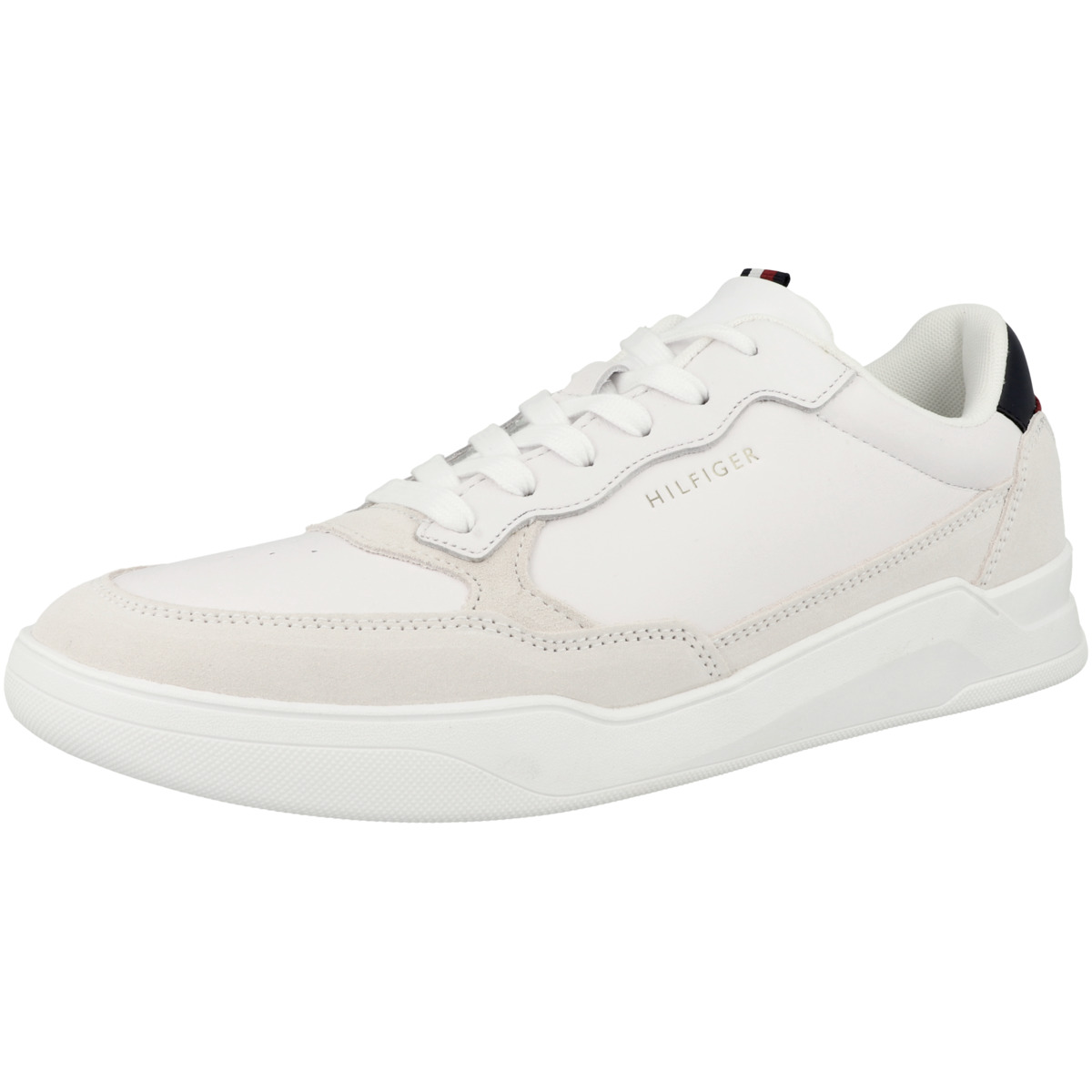 Tommy Hilfiger Elevated Cupsole Leather Mix Sneaker Low weiss