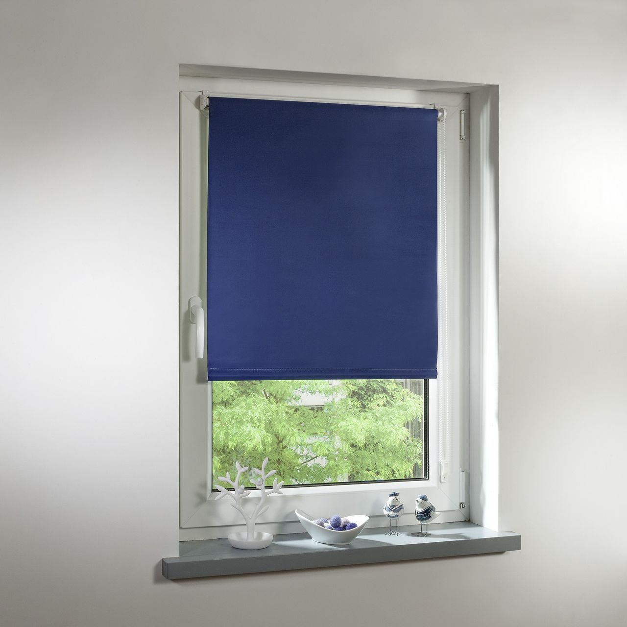 Lichtblick Thermo-Rollo Klemmfix, ohne Bohren, Verdunkelung - Blau, 70 cm x 150 cm (B x L)