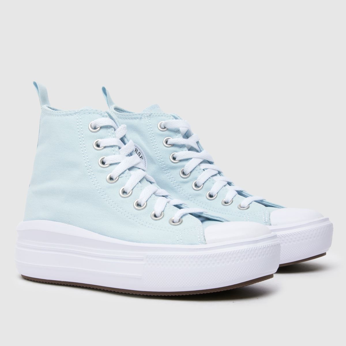 Converse vita & pl blå All Star Hi Move flickor ungdomsskor